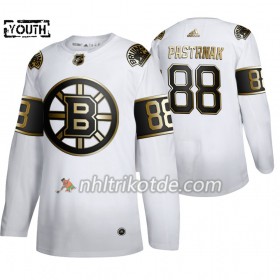 Boston Bruins Trikot David Pastrnak 88 Adidas 2019-2020 Golden Edition Weiß Authentic - Kinder
